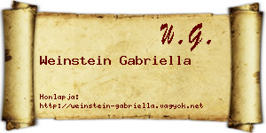 Weinstein Gabriella névjegykártya